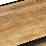 Couchtisch 90x45x35 cm Rohes massives Mangoholz