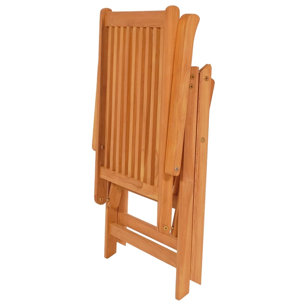 Chaises inclinables de jardin lot de 8 Bois de teck solide