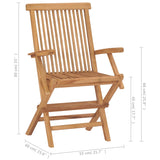 Chaises de jardin lot de 8 Bois de teck massif