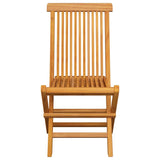 Chaises de jardin et coussins crème lot de 8 Bois teck massif