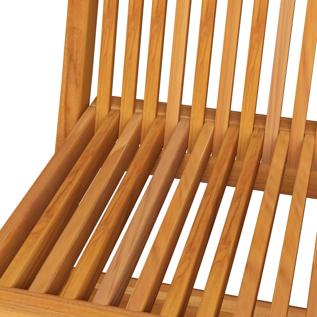 Chaises de jardin et coussins crème lot de 8 Bois teck massif