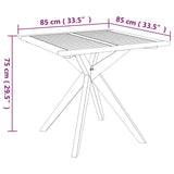 Table de jardin 85x85x75 cm Bois d'acacia solide