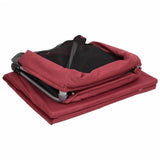 Parc pour bébé avec matelas Rouge Tissu de lin