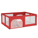 Parc pour bébé avec 2 portes Rouge Tissu Oxford