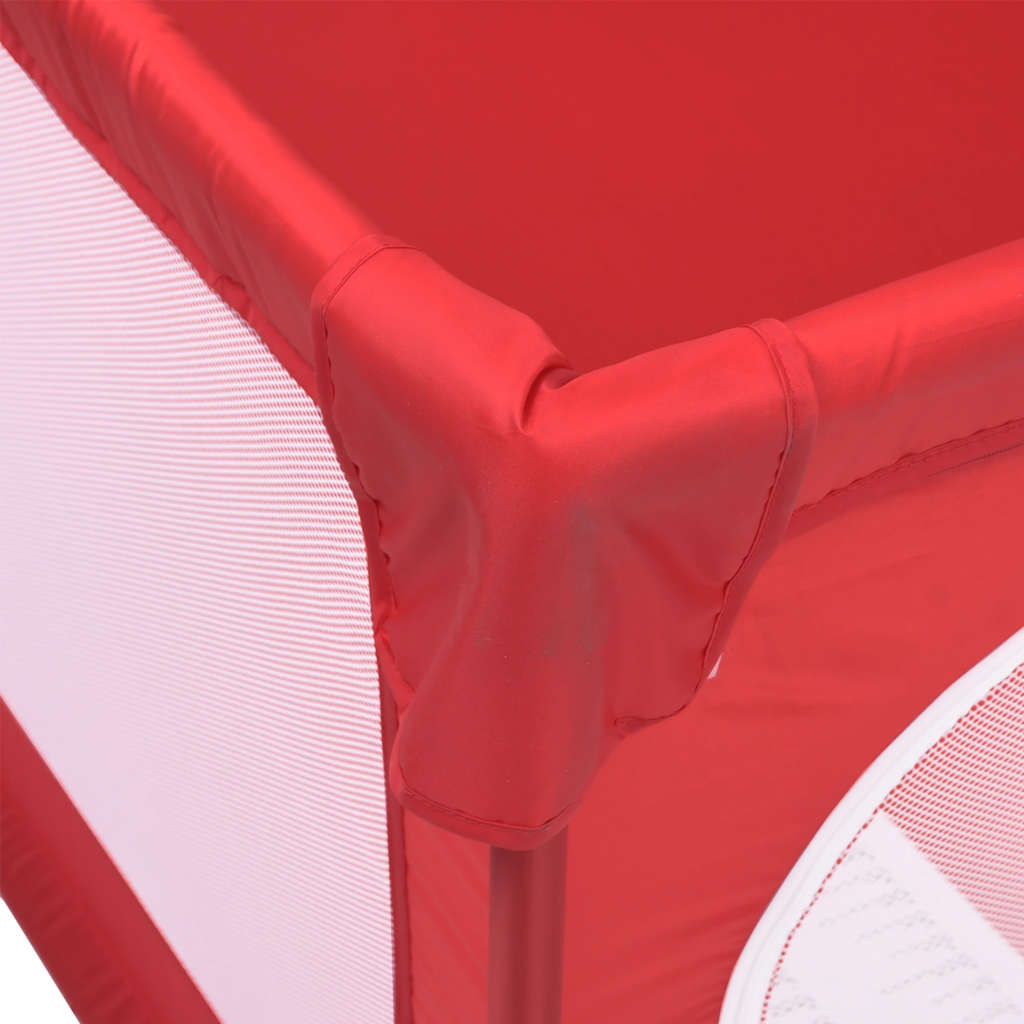 Parc pour bébé avec 2 portes Rouge Tissu Oxford