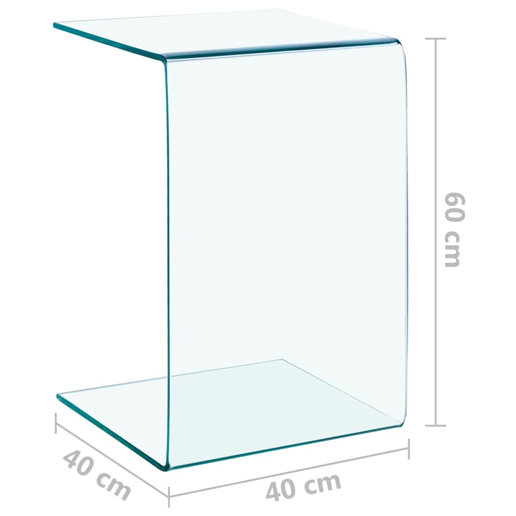 Table d'appoint 40x40x60 cm Verre trempé