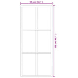 Sliding door ESG glass and aluminum 90x205 cm Black