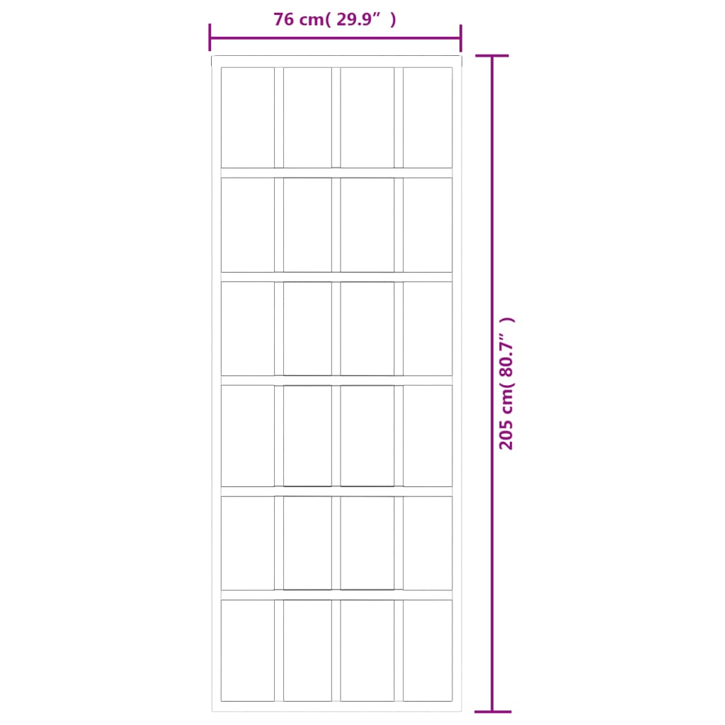 Porte coulissante Verre ESG et aluminium 76x205 cm Noir