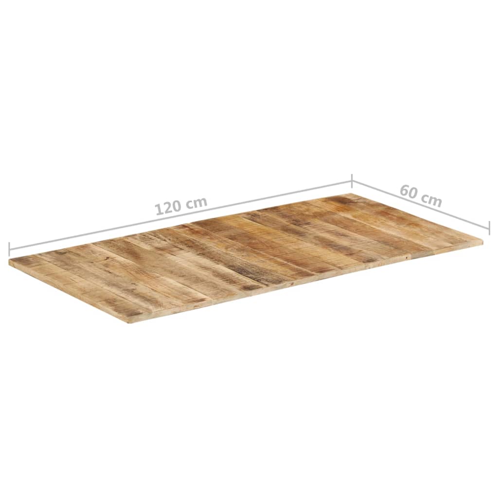 Table top 120x60x(1.5-1.6) cm Raw mango wood