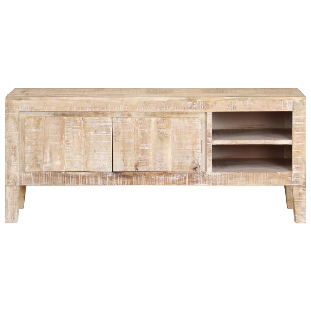 Meuble TV 110x35x46 cm bois massif de manguier