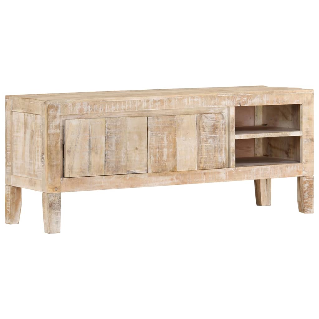 Meuble TV 110x35x46 cm bois massif de manguier