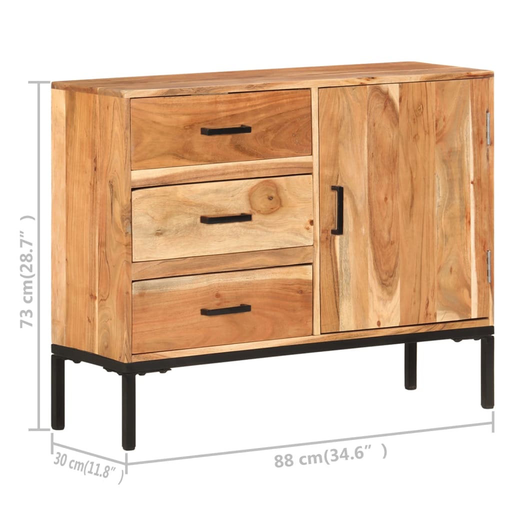 Buffet 88x30x73 cm Bois d'acacia massif