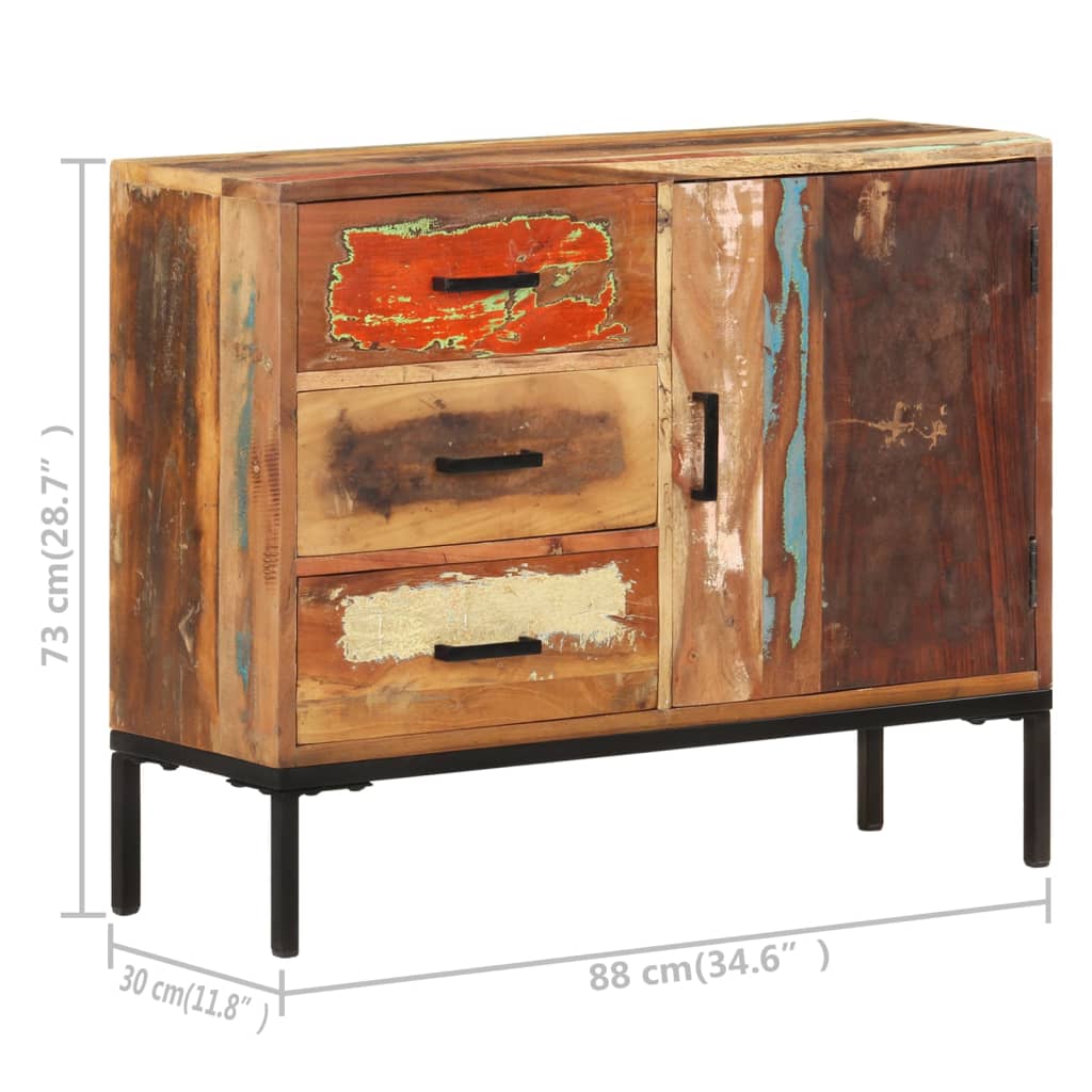 Buffet 88x30x73 cm Bois de récupération solide