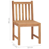 Chaises de jardin lot de 4 Bois de teck solide