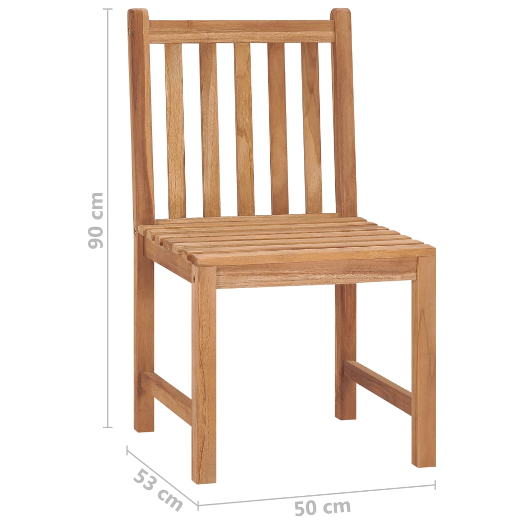 Chaises de jardin lot de 6 Bois de teck solide