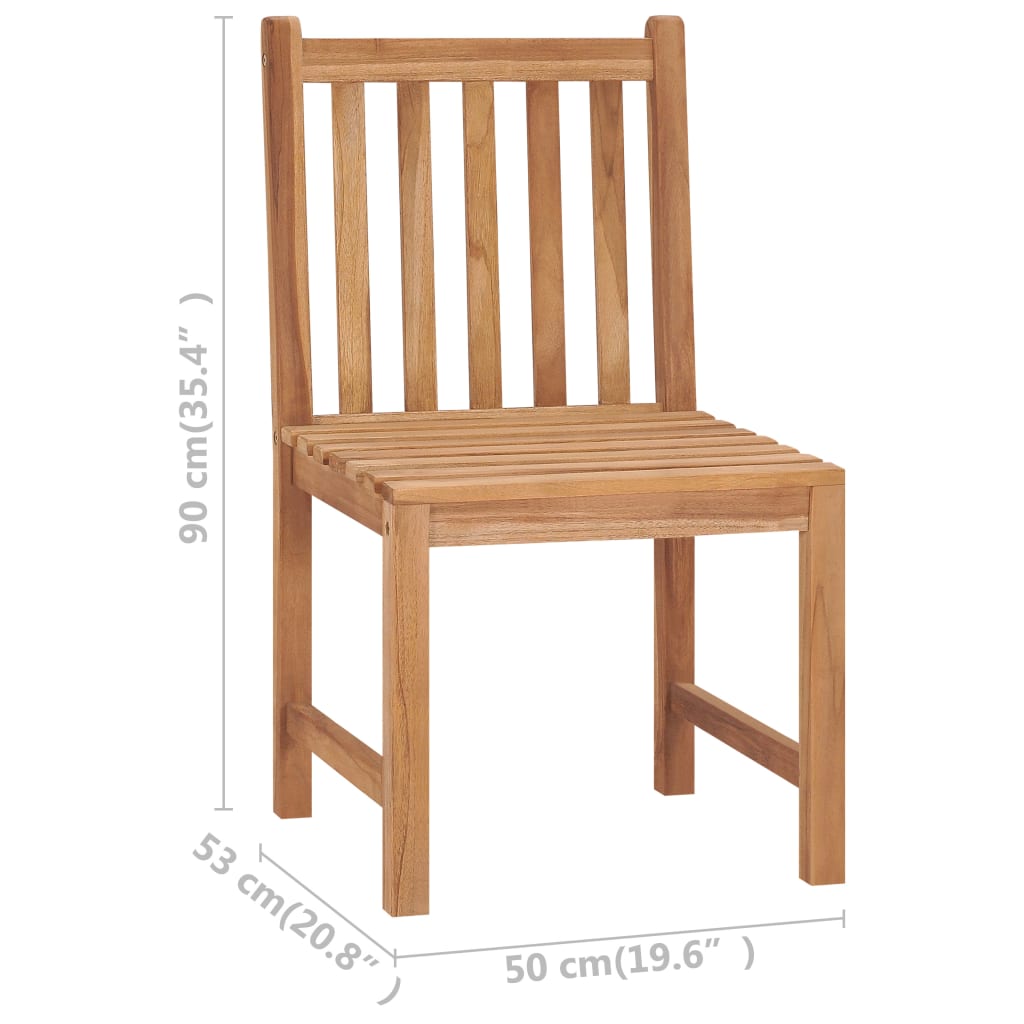 Garden chairs set of 4 with cushions Solid teak wood