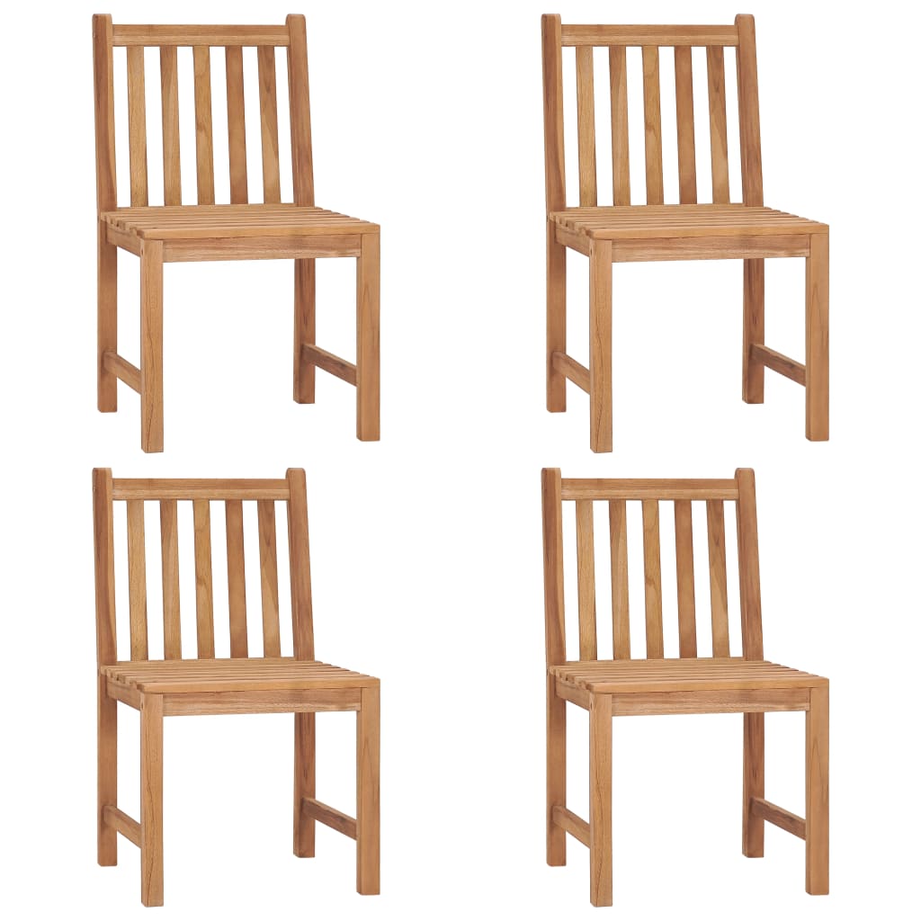 Garden chairs set of 4 with cushions Solid teak wood