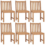 Chaises de jardin lot de 6 avec coussins Bois de teck massif