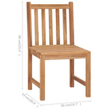 Chaises de jardin lot de 6 avec coussins Bois de teck massif