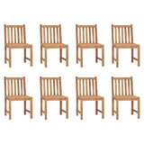 Chaises de jardin lot de 8 avec coussins Bois de teck massif