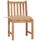 Chaises de jardin lot de 8 avec coussins Bois de teck massif