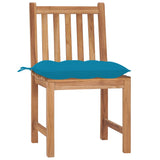 Chaises de jardin lot de 8 avec coussins Bois de teck massif