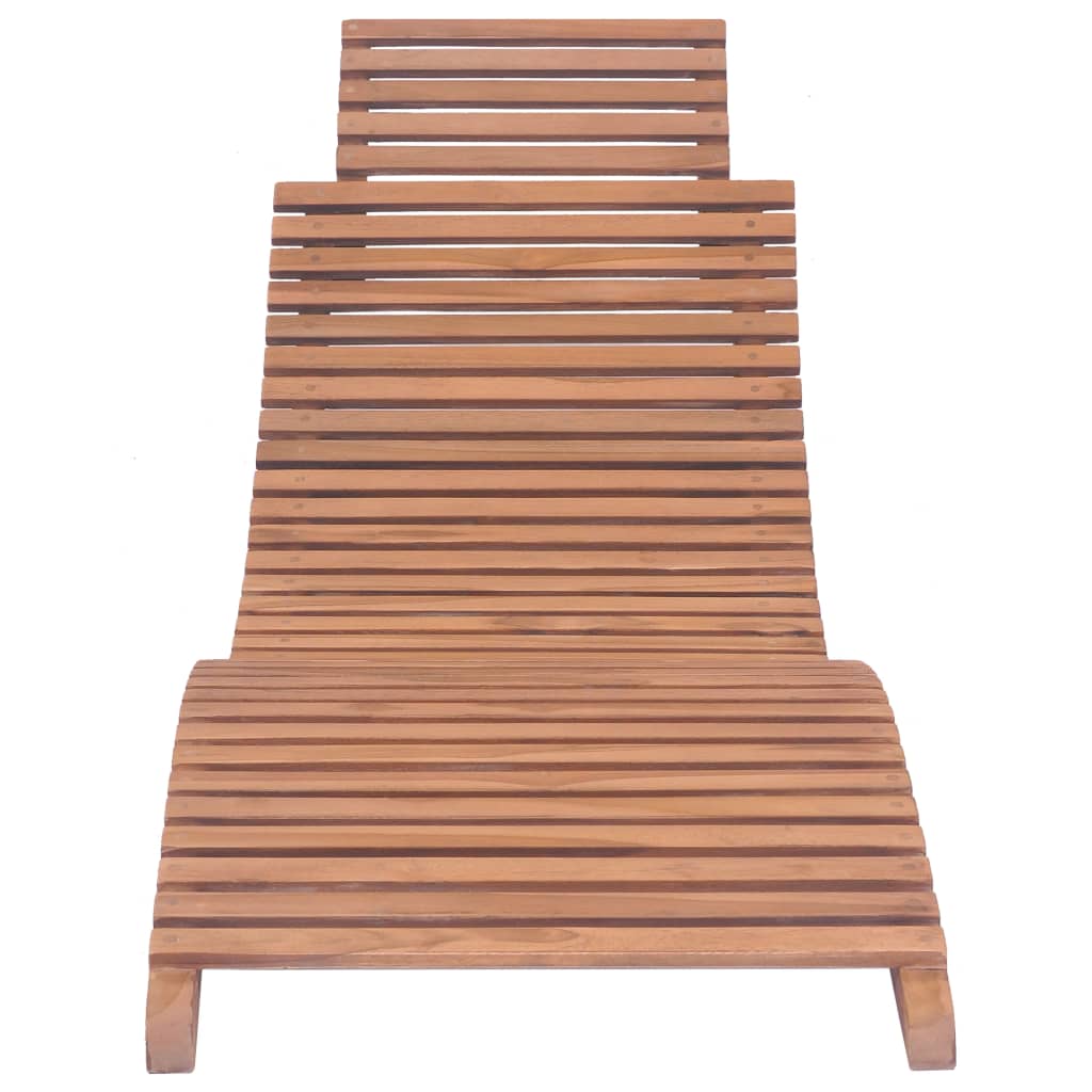 Folding Deck Chairs Set of 2 Solid Teak Wood