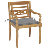 Chaises Batavia avec coussins lot de 8 Bois de teck solide