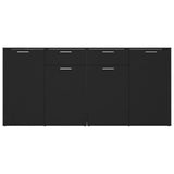 Schwarzes Sideboard 160 x 36 x 75 cm. Holzwerkstoff