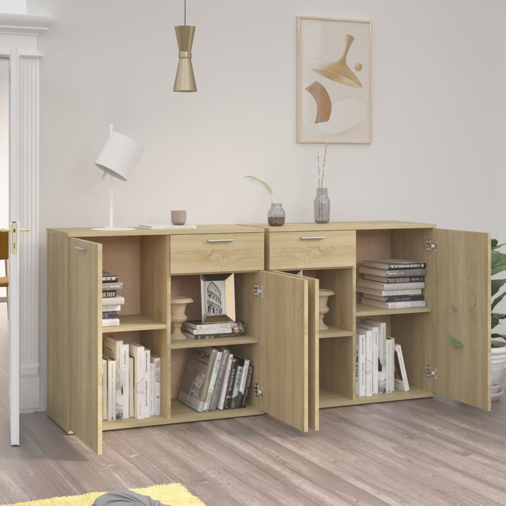 Sideboard Sonoma oak 160x36x75 cm Engineered wood