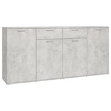 Concrete Grey Sideboard 160x36x75 cm Engineered Wood