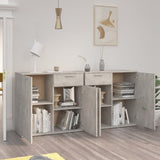 Concrete Grey Sideboard 160x36x75 cm Engineered Wood