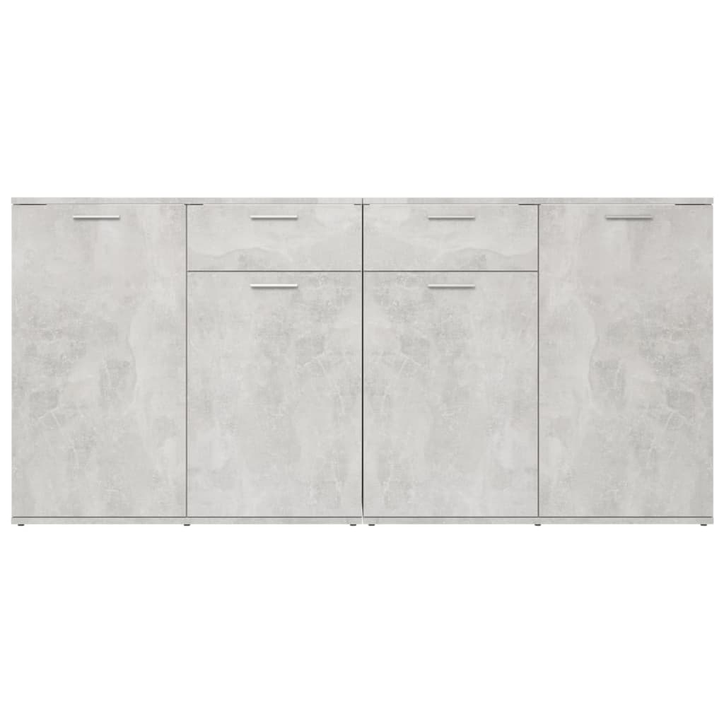 Concrete Grey Sideboard 160x36x75 cm Engineered Wood