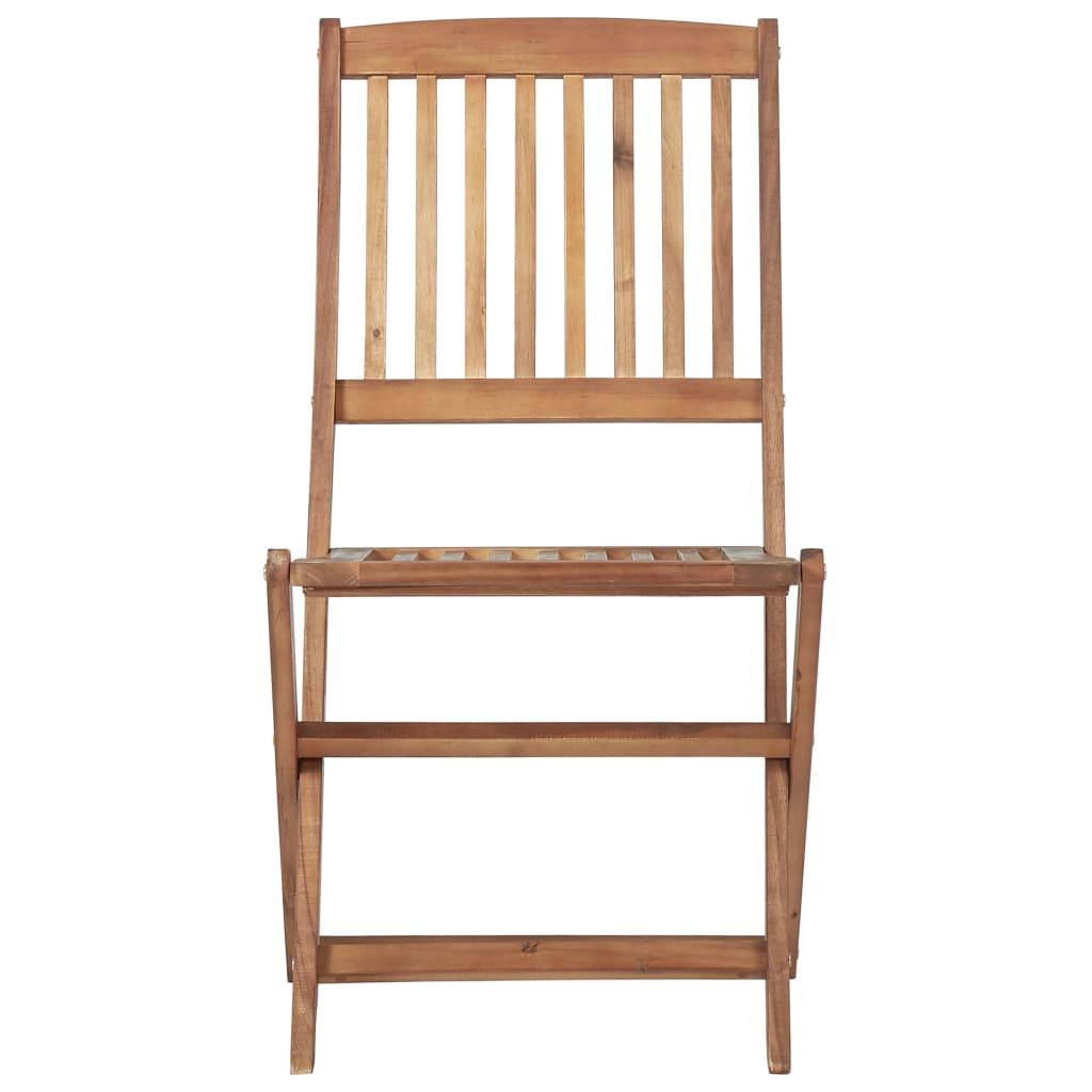 Chaises pliables d'extérieur lot de 6 Bois d'acacia solide