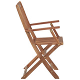 Outdoor Folding Chairs Set of 8 Solid Acacia Wood