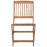 Chaises pliables d'extérieur et coussins lot de 8 Bois d'acacia