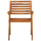 Chaises de jardin lot de 4 Bois d'acacia solide