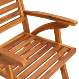 Chaises de jardin avec coussins lot de 8 Bois d'acacia solide