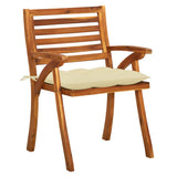 Chaises de jardin avec coussins lot de 8 Bois d'acacia solide