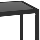 Étagère transparent et noir 100x36x90 cm verre trempé