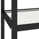 Étagère transparent et noir 100x36x90 cm verre trempé