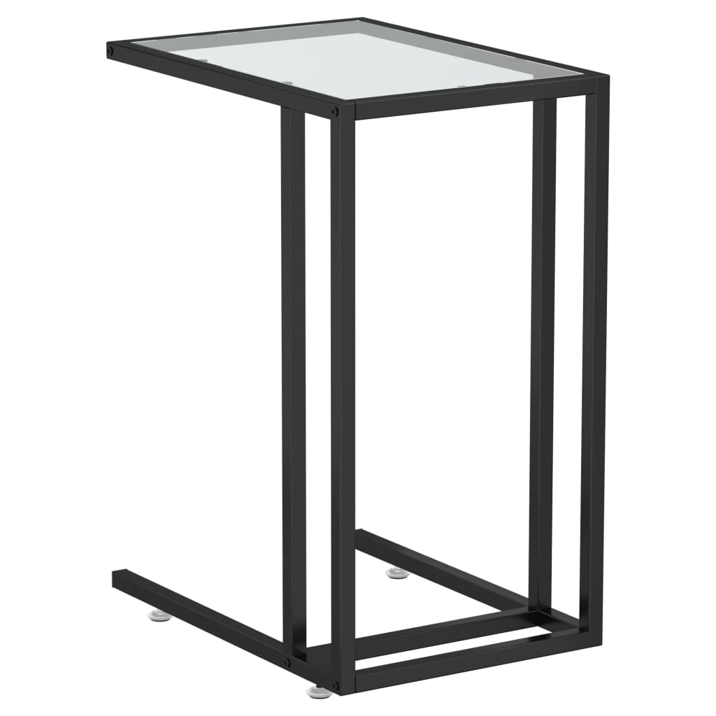 Table d'appoint ordinateur Transparent 50x35x65 cm Verre trempé