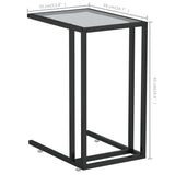 Table d'appoint ordinateur Transparent 50x35x65 cm Verre trempé