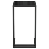 Table d'appoint pour ordinateur Noir 50x35x65 cm Verre trempé