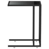 Table d'appoint pour ordinateur Noir 50x35x65 cm Verre trempé