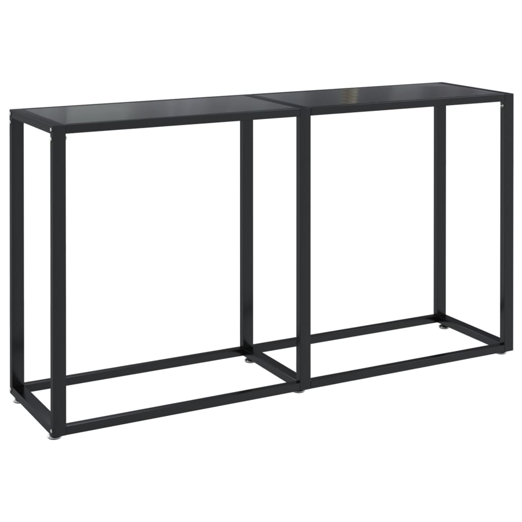 Konsolentisch Schwarz 140x35x75,5 cm Gehärtetes Glas