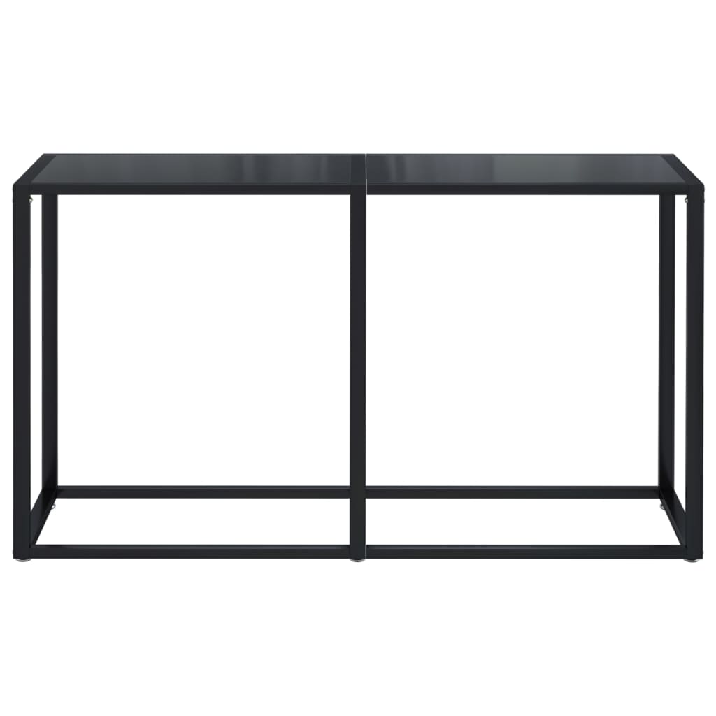 Konsolentisch Schwarz 140x35x75,5 cm Gehärtetes Glas