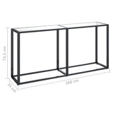 Table console Transparent 160x35x75,5 cm Verre trempé