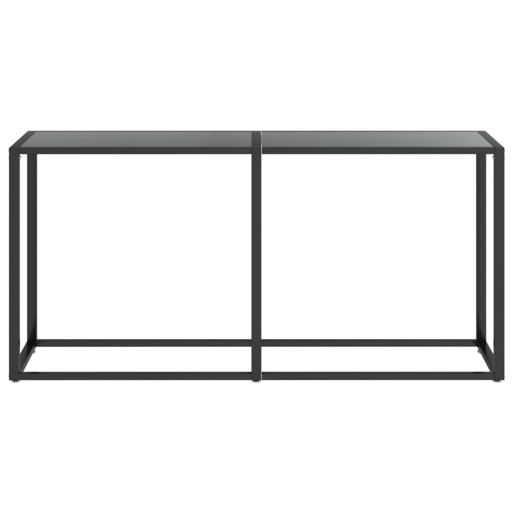 Table console Noir 160x35x75,5 cm Verre trempé