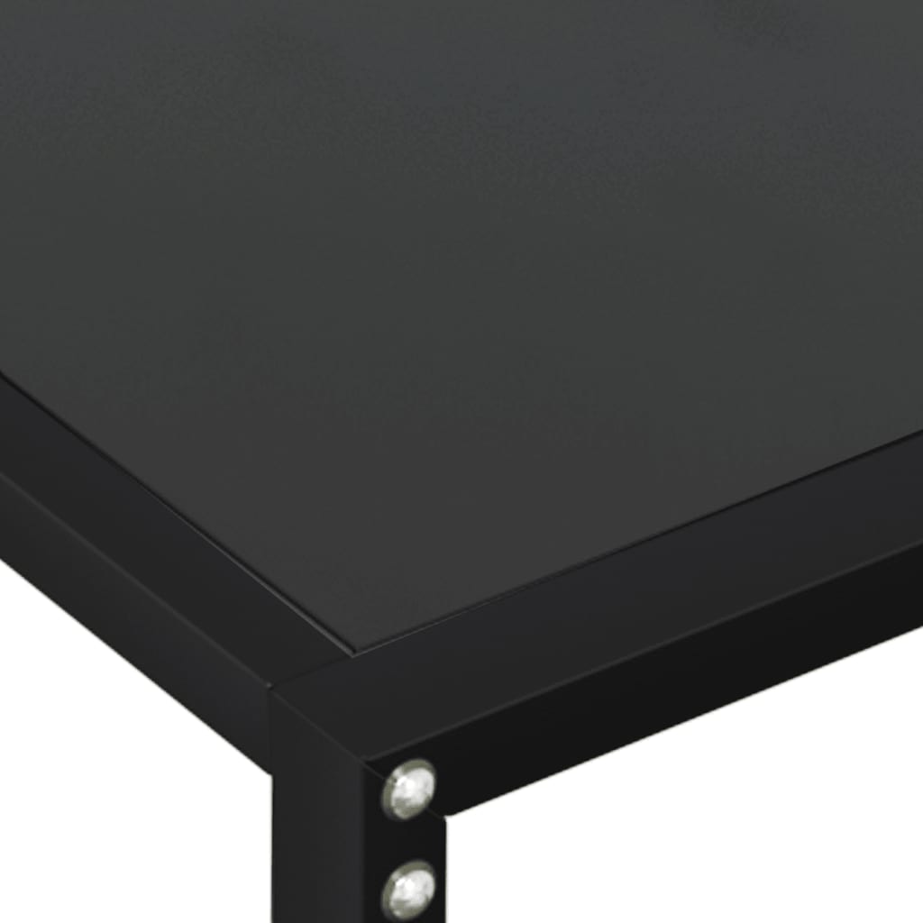 Table console Noir 160x35x75,5 cm Verre trempé